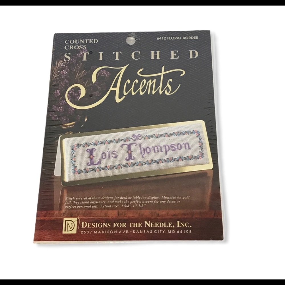 Cross Stitch Name Card Kit